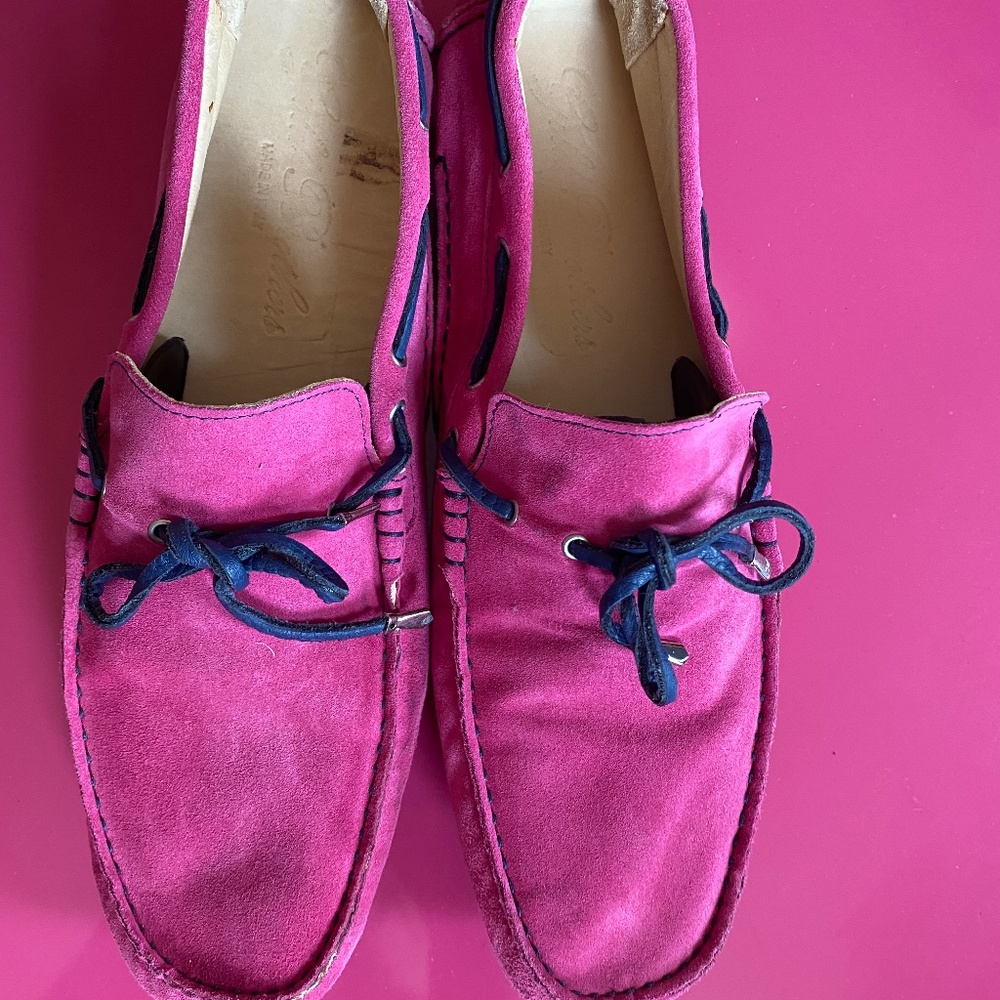 Gold Brothers , size eu43, us size 10, pink loafer , velour genuine shoes